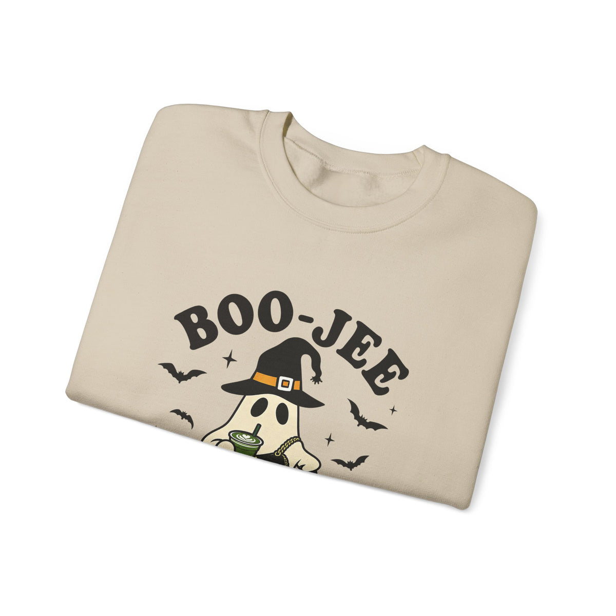 Matcha Ghost Sweatshirt — “Boo-Jee Who Live Off Matcha” Halloween Pullover
