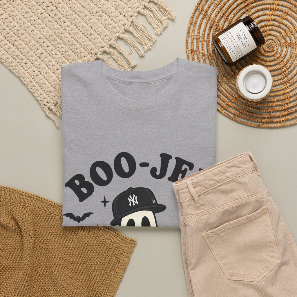 Ghost Trick Halloween Tee — “Boo- Jee” Cute Ghost Candy Bucket T‑Shirt