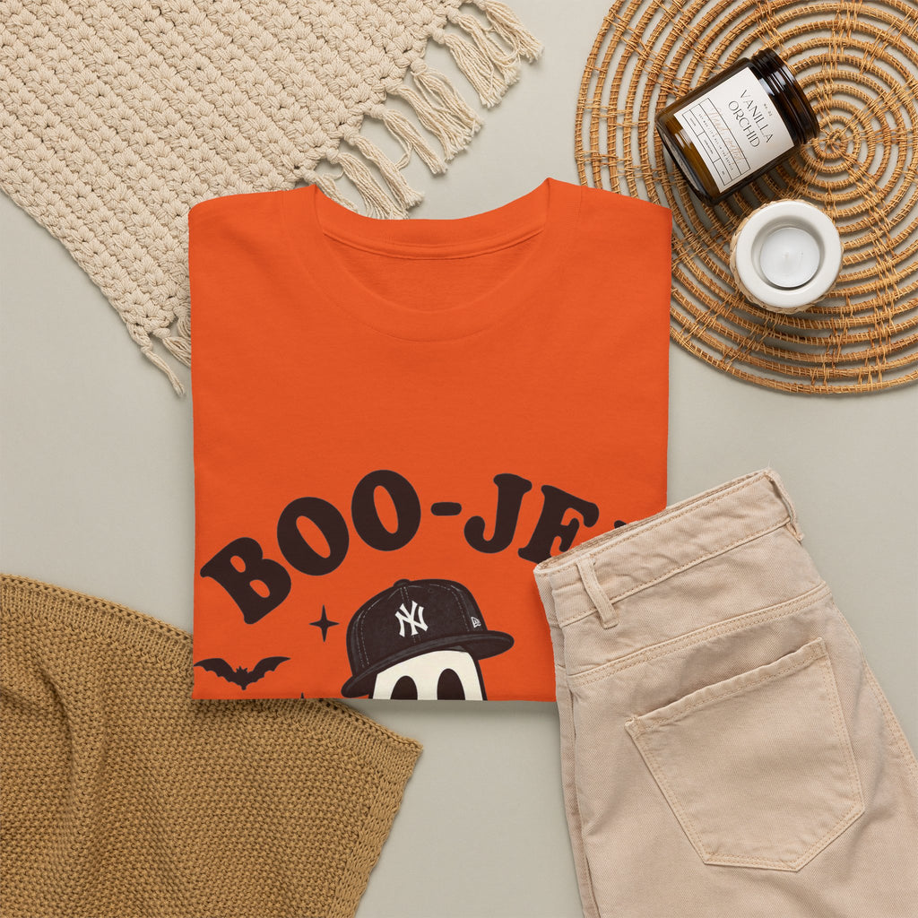 Ghost Trick Halloween Tee — “Boo- Jee” Cute Ghost Candy Bucket T‑Shirt