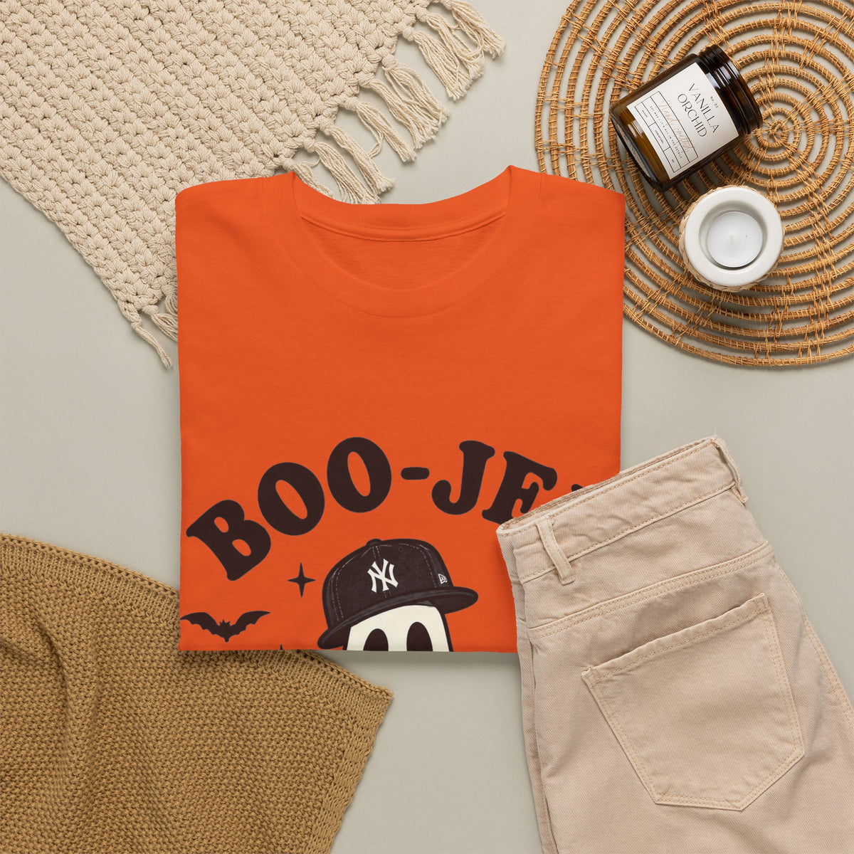 Ghost Trick Halloween Tee — “Boo- Jee” Cute Ghost Candy Bucket T‑Shirt