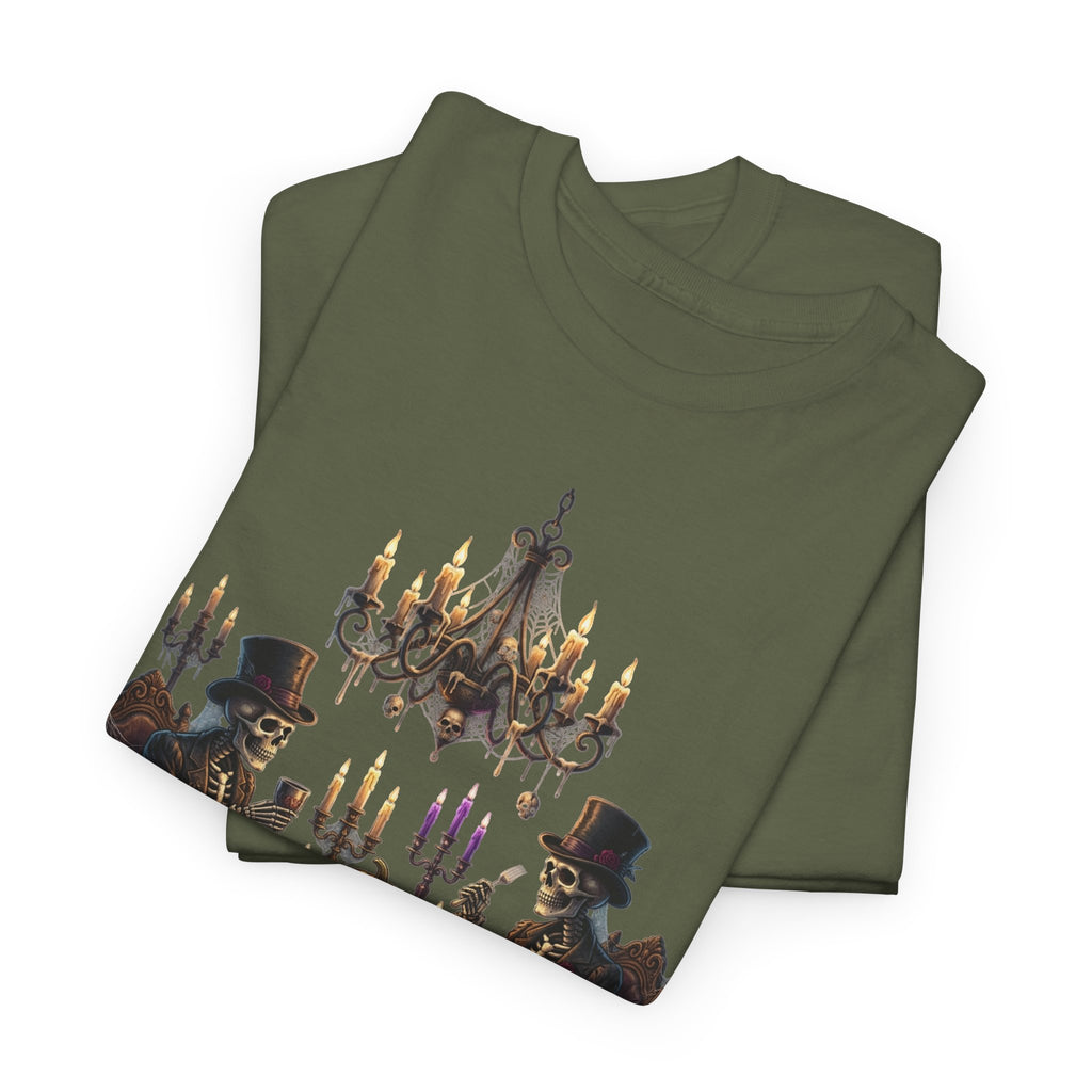 Halloween Gothic Dinner T‑Shirt — Spooky Candlelit Pumpkin Feast Tee