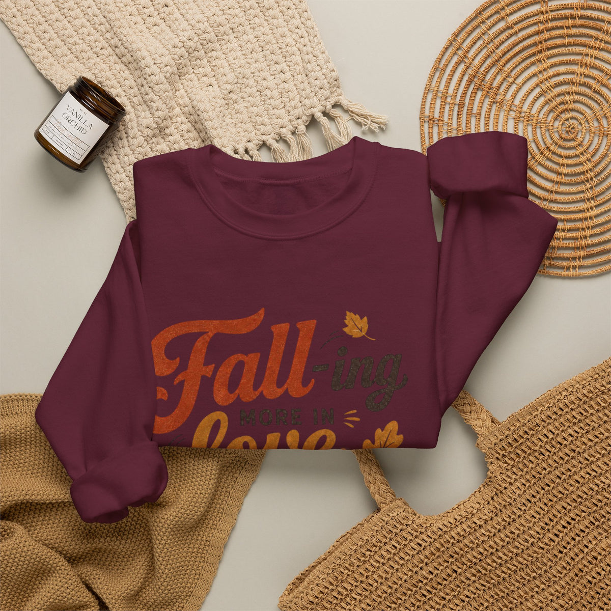 Fall-ing More in Love with Jesus Crewneck Sweatshirt