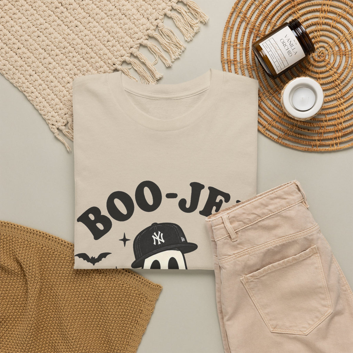 Ghost Trick Halloween Tee — “Boo- Jee” Cute Ghost Candy Bucket T‑Shirt