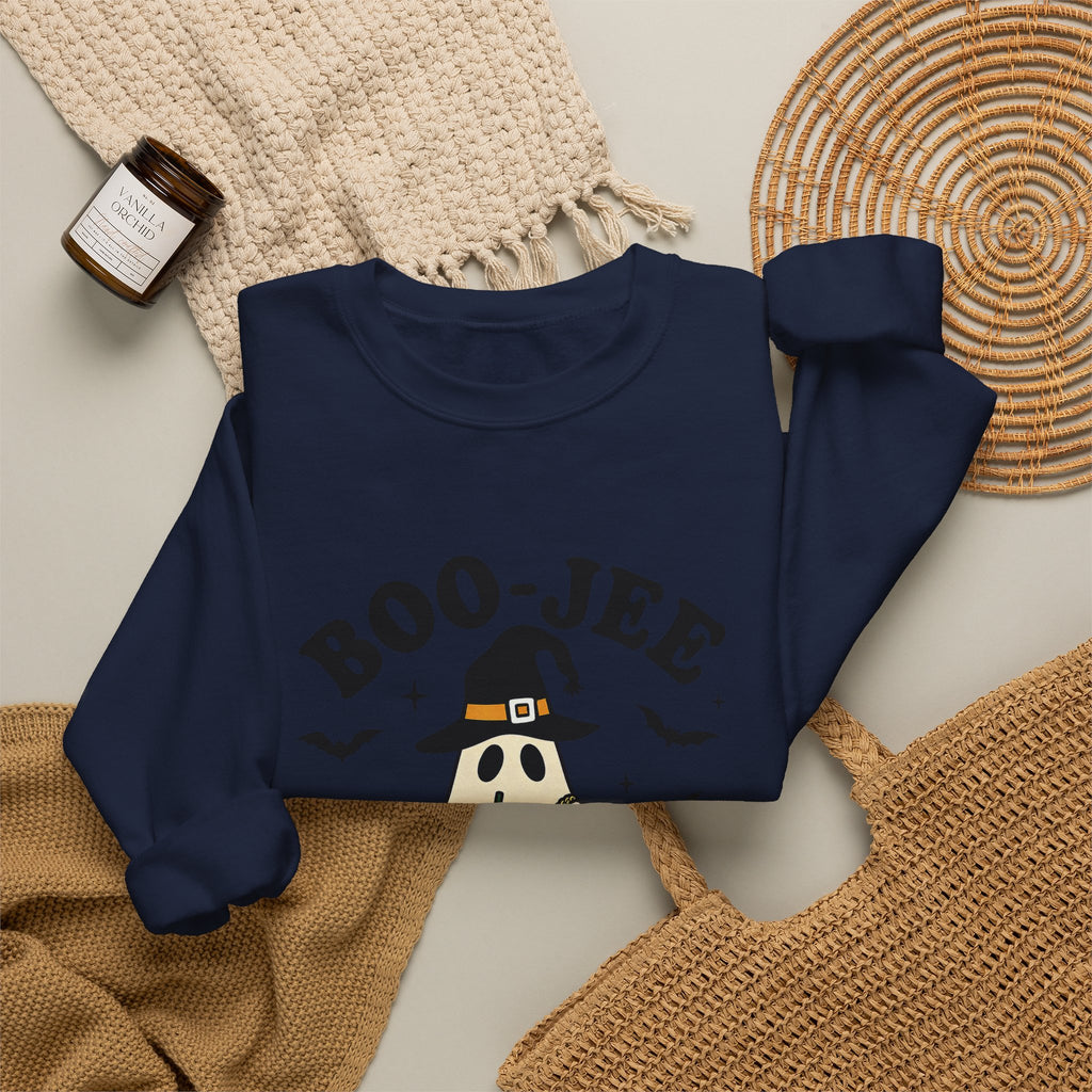 Sweatshirt — "Boo-Jeer" Matcha Ghost Halloween Crewneck