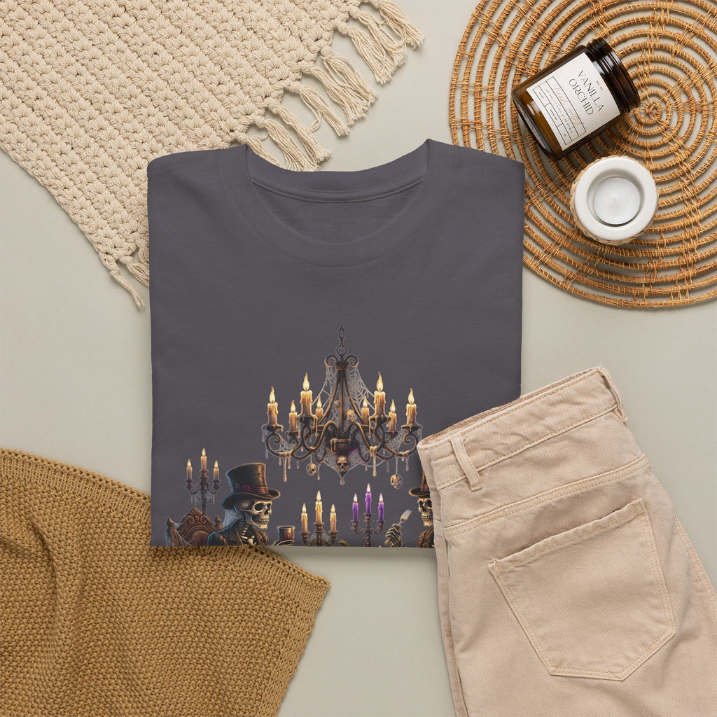 Halloween Gothic Dinner T‑Shirt — Spooky Candlelit Pumpkin Feast Tee