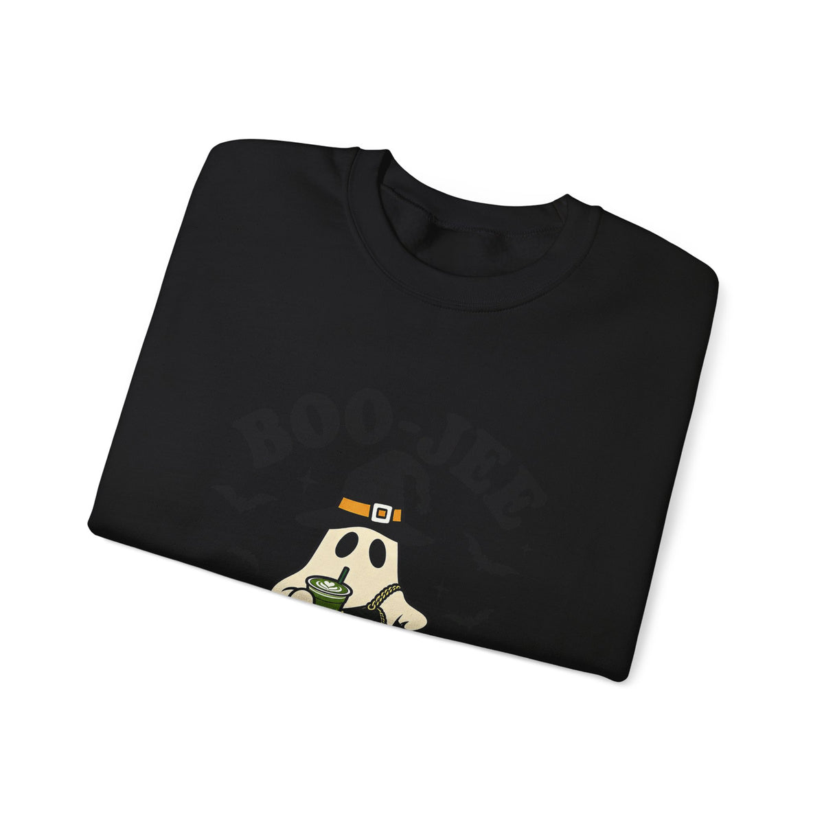 Sweatshirt — "Boo-Jeer" Matcha Ghost Halloween Crewneck