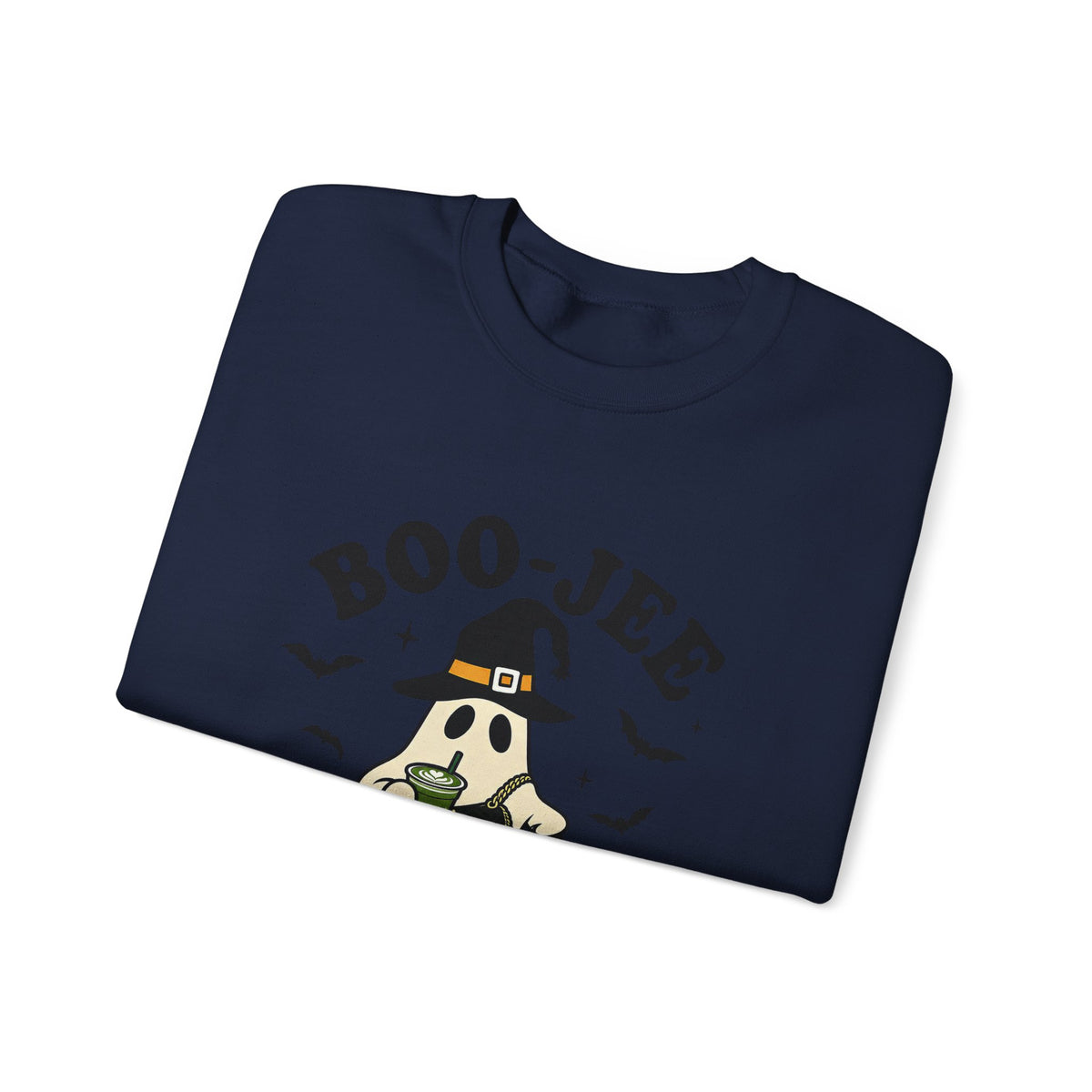 Sweatshirt — "Boo-Jeer" Matcha Ghost Halloween Crewneck
