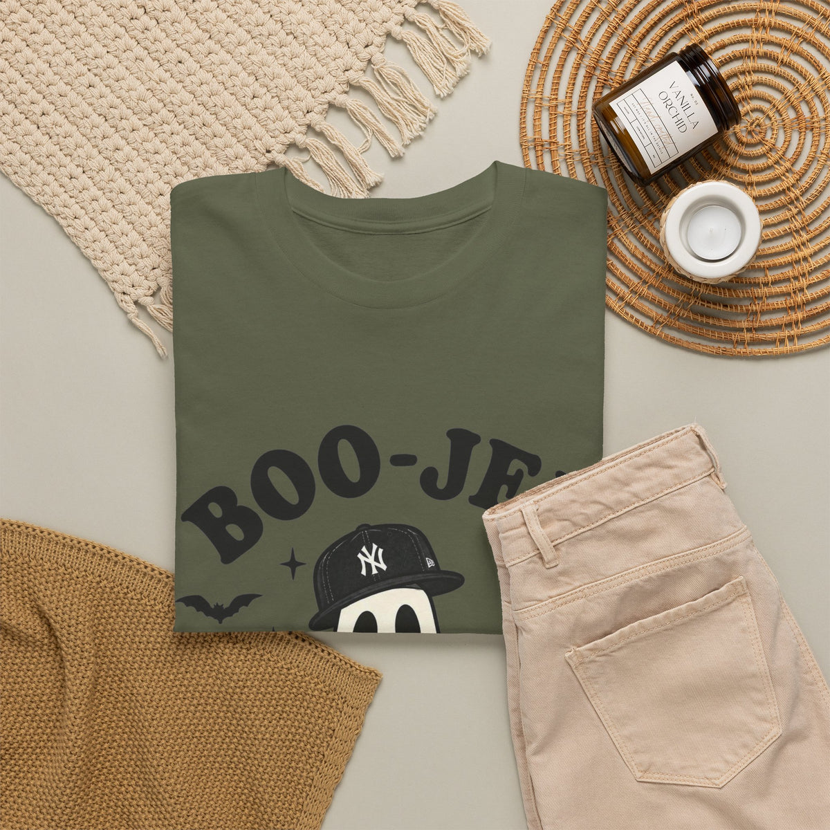 Ghost Trick Halloween Tee — “Boo- Jee” Cute Ghost Candy Bucket T‑Shirt