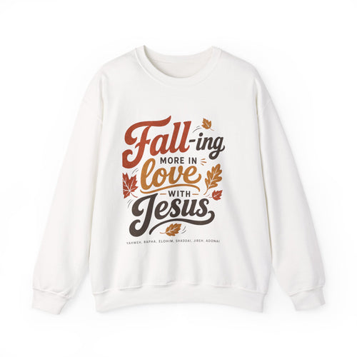 Fall-ing More in Love with Jesus Crewneck Sweatshirt