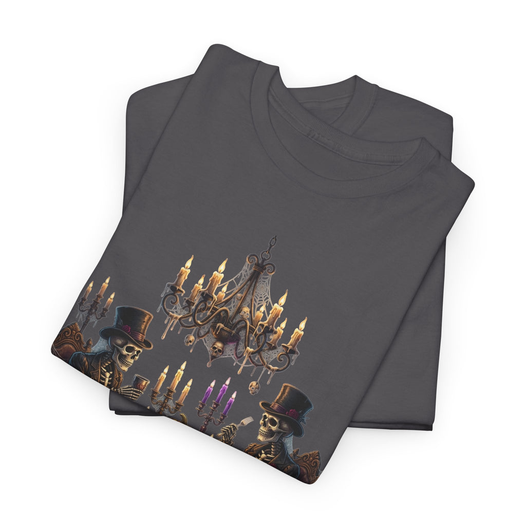 Halloween Gothic Dinner T‑Shirt — Spooky Candlelit Pumpkin Feast Tee