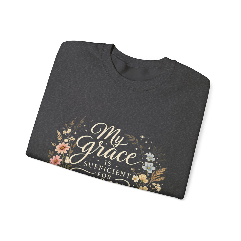 My Grace Is Sufficient For You Floral Crewneck Sweatshirt