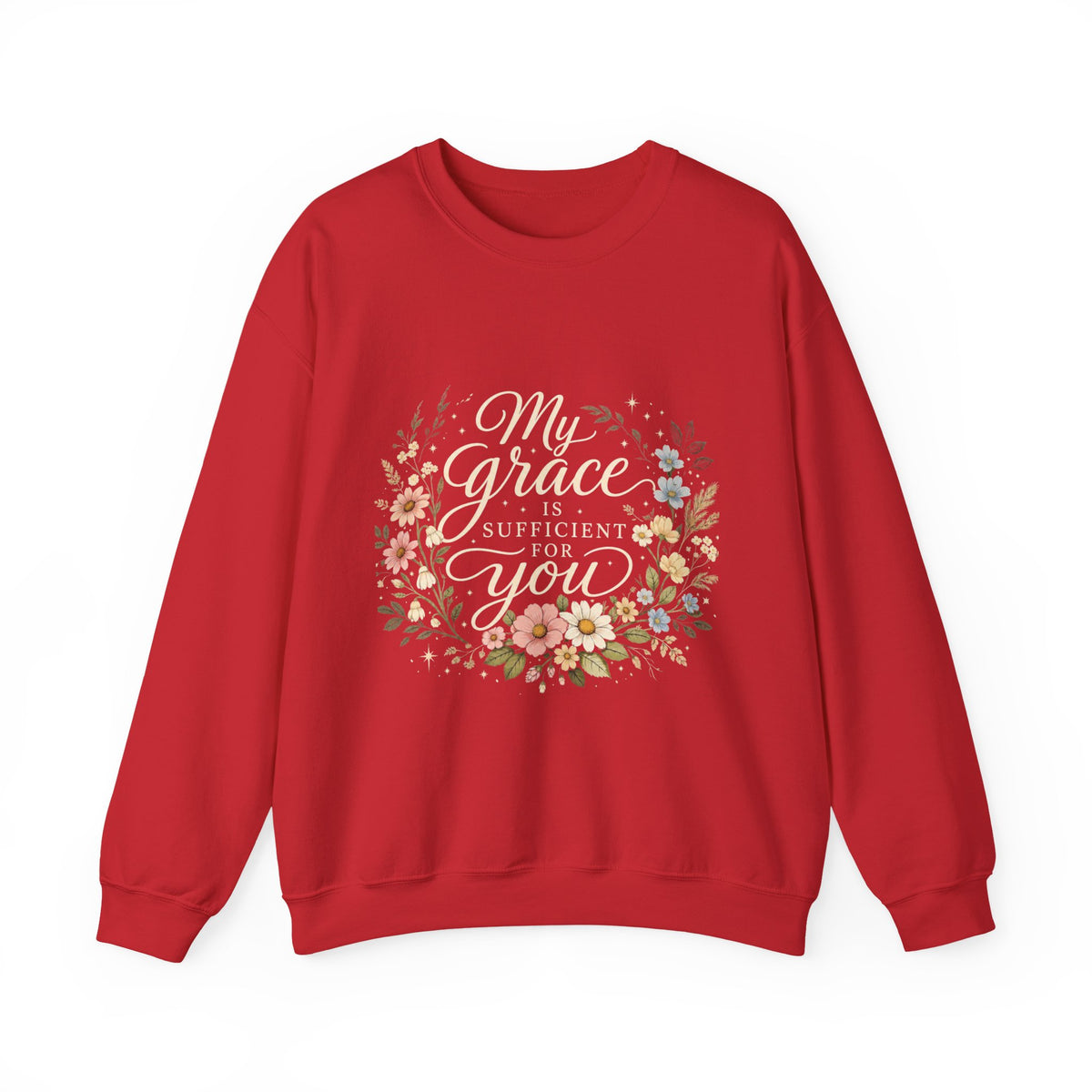 My Grace Is Sufficient For You Floral Crewneck Sweatshirt