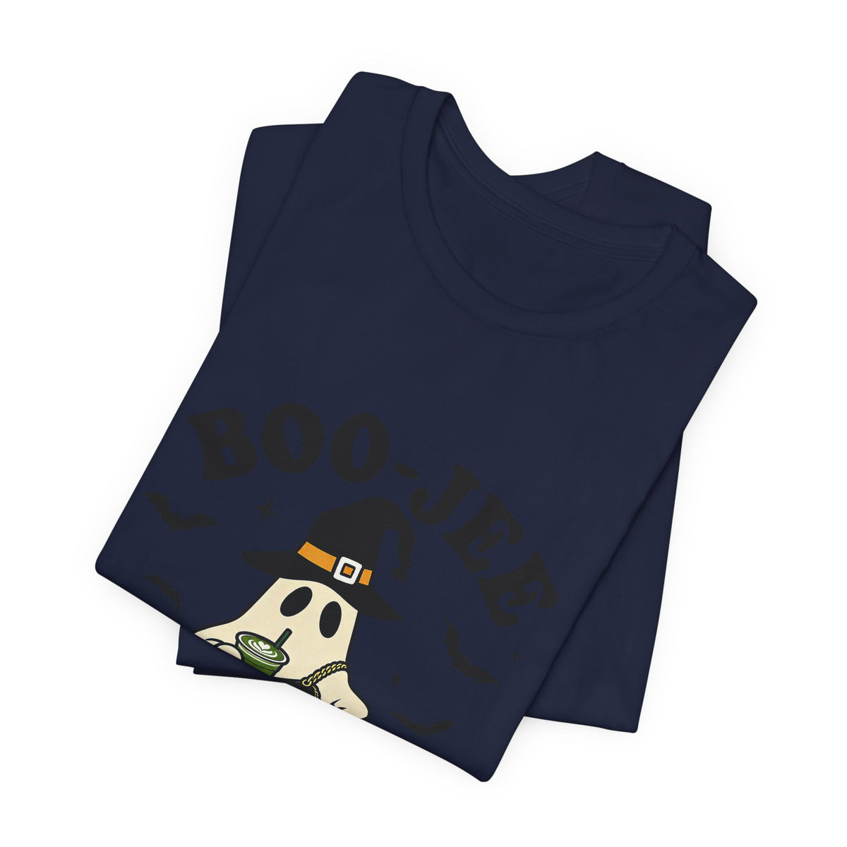Boo-Jeē Matcha Ghost Tee — "Who Live Off Matcha" Halloween Shirt