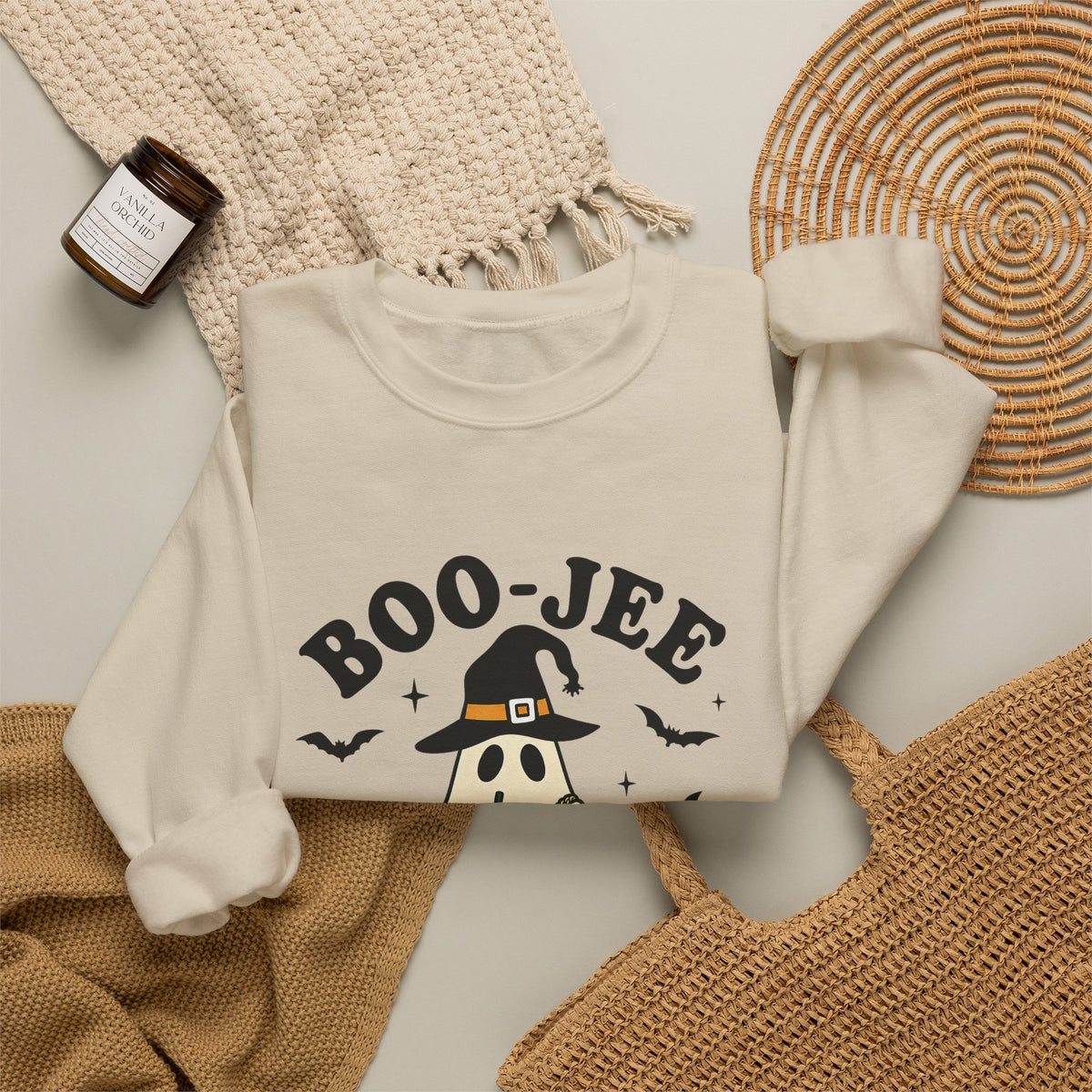 Matcha Ghost Sweatshirt — “Boo-Jee Who Live Off Matcha” Halloween Pullover