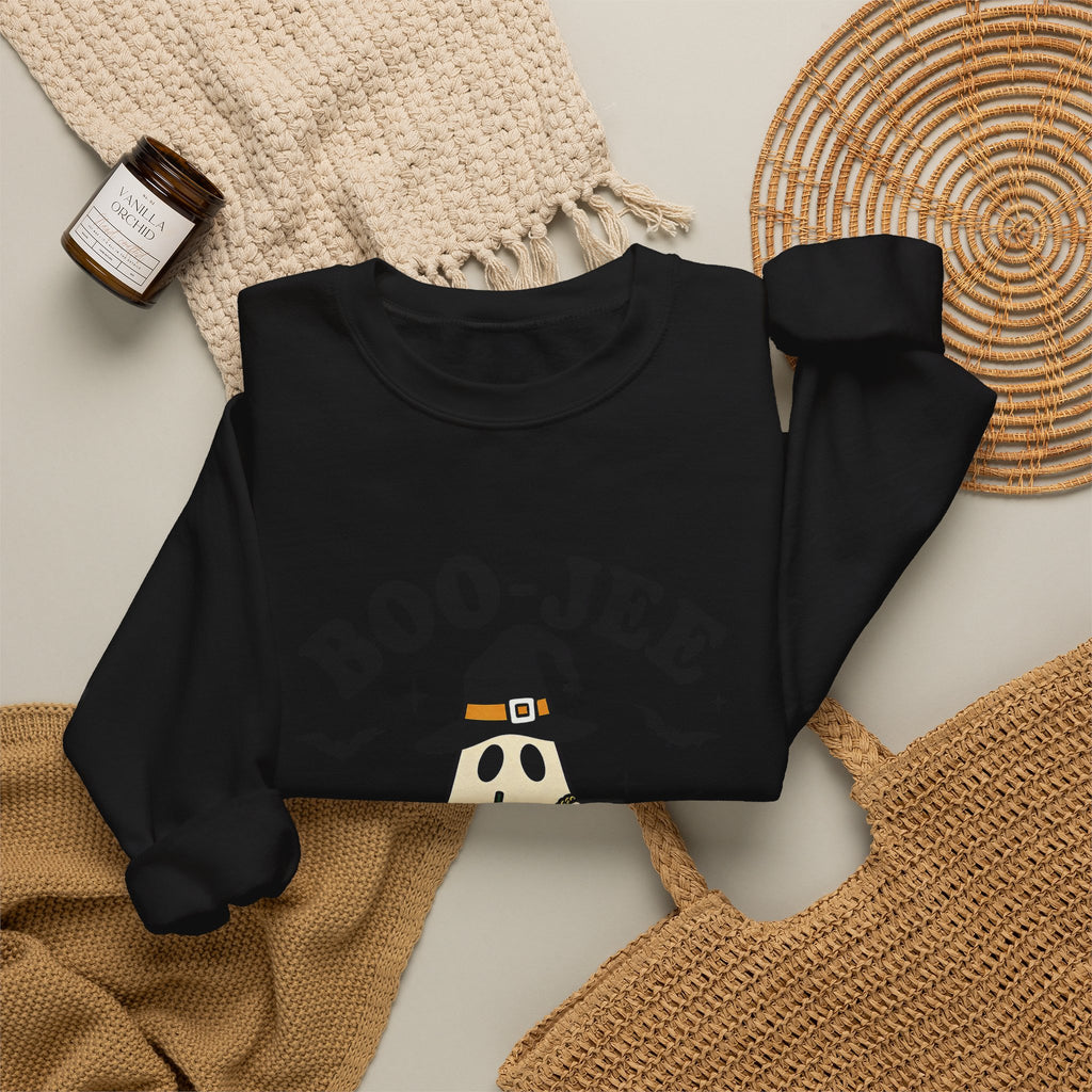 Sweatshirt — "Boo-Jeer" Matcha Ghost Halloween Crewneck