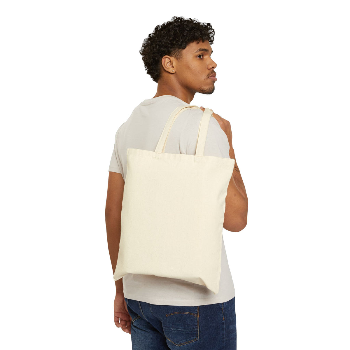 Tote Bag — 'Boo-Jeé Who Live Off Matcha' Cute Halloween Witch Ghost Canvas Tote