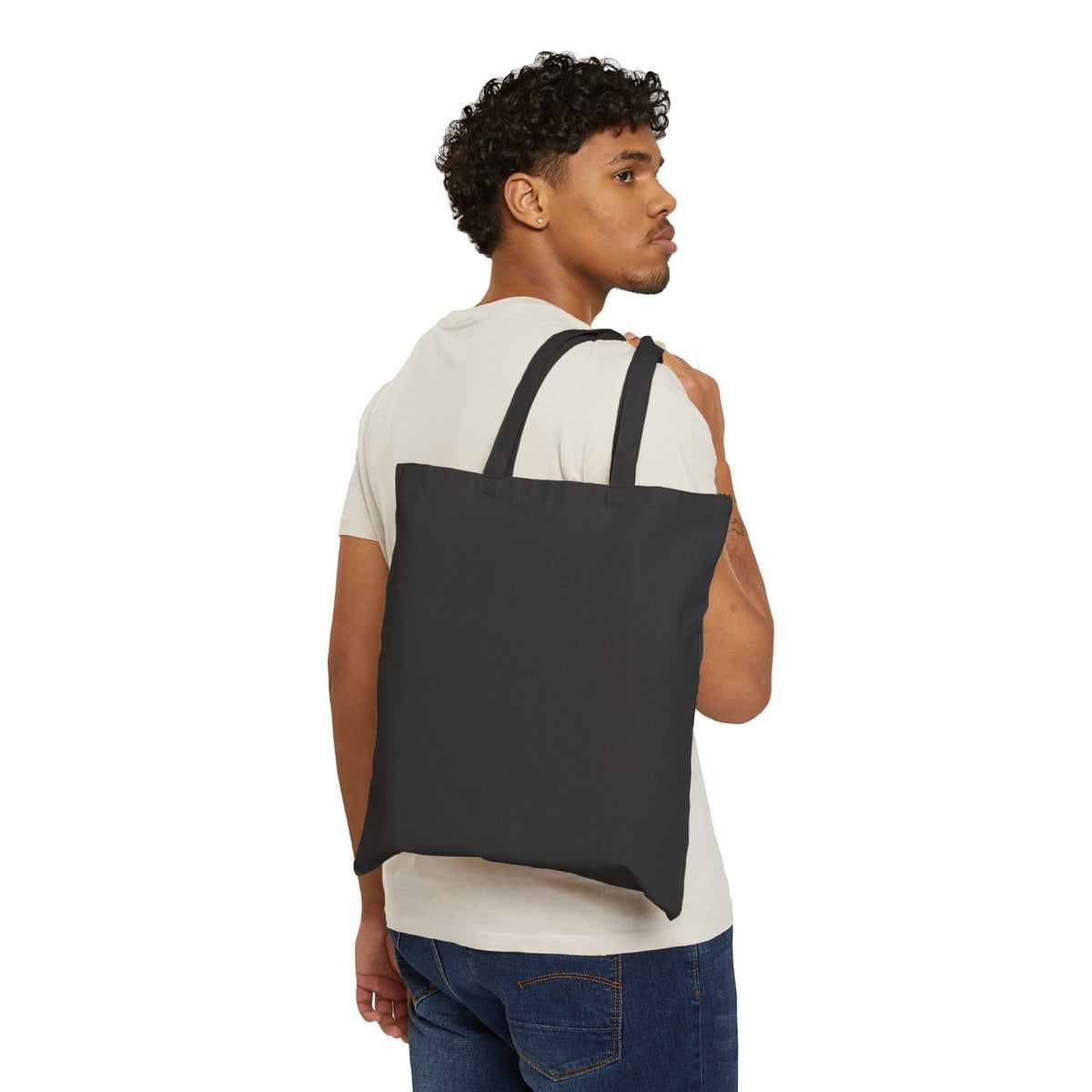 Tote Bag — 'Boo-Jeé Who Live Off Matcha' Cute Halloween Witch Ghost Canvas Tote