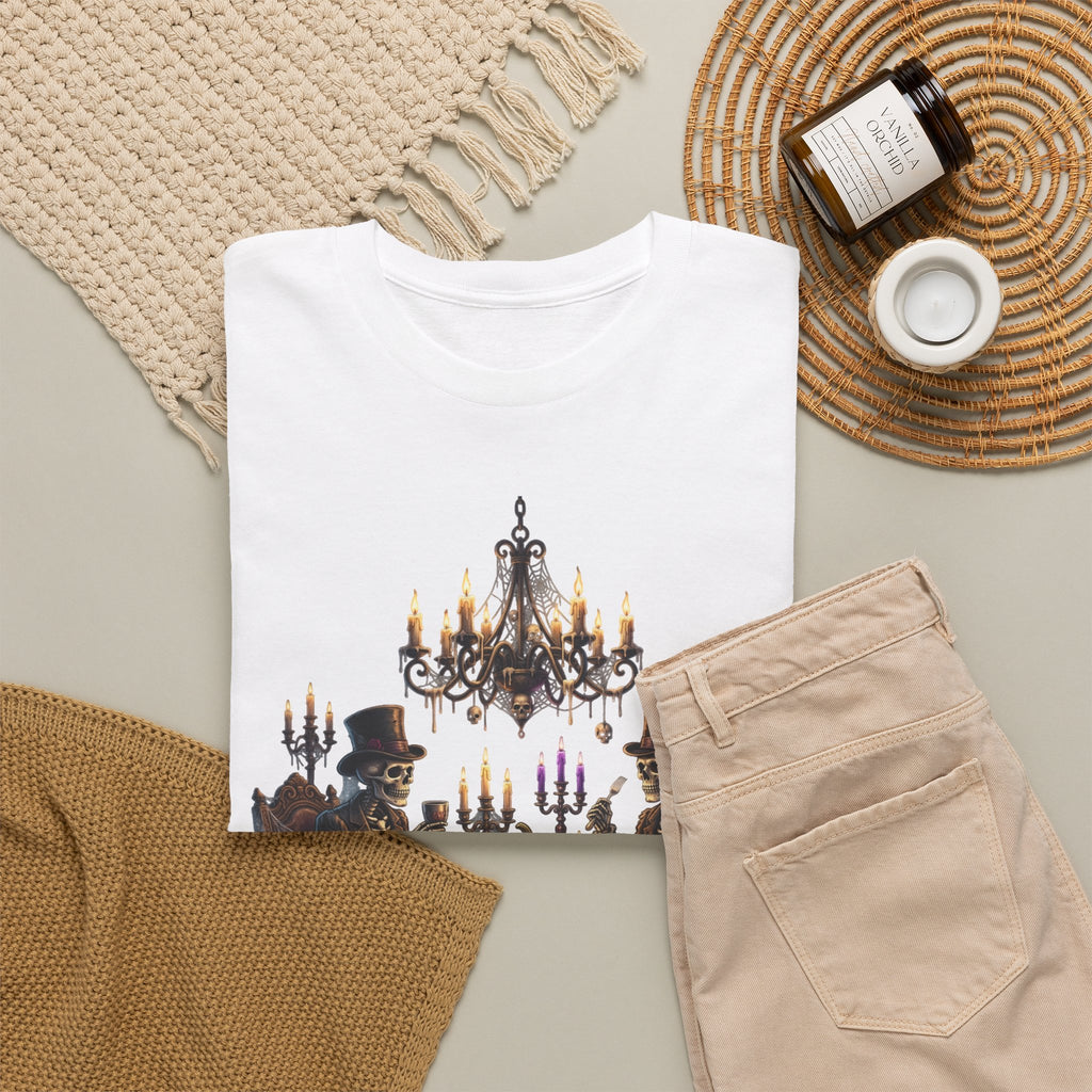 Halloween Gothic Dinner T‑Shirt — Spooky Candlelit Pumpkin Feast Tee