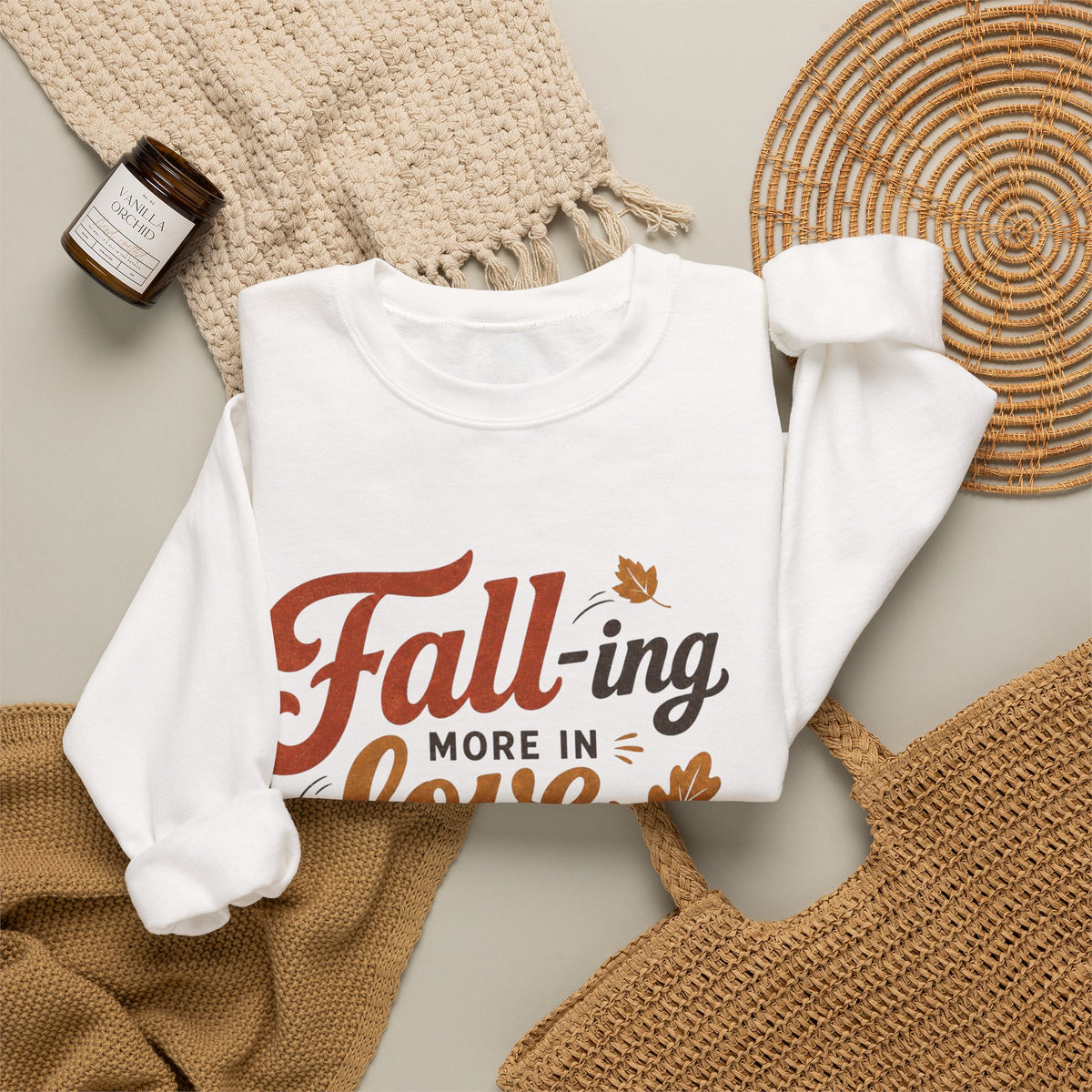 Fall-ing More in Love with Jesus Crewneck Sweatshirt