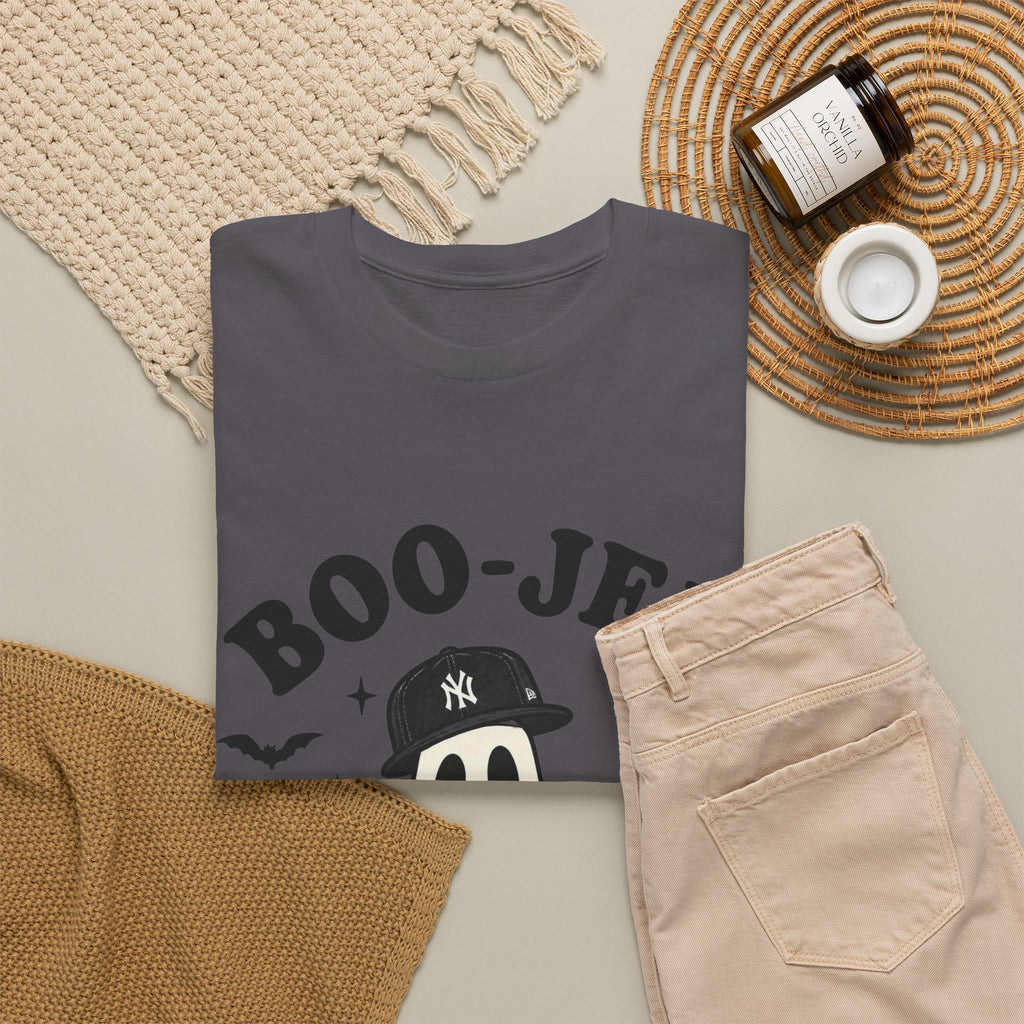 Ghost Trick Halloween Tee — “Boo- Jee” Cute Ghost Candy Bucket T‑Shirt
