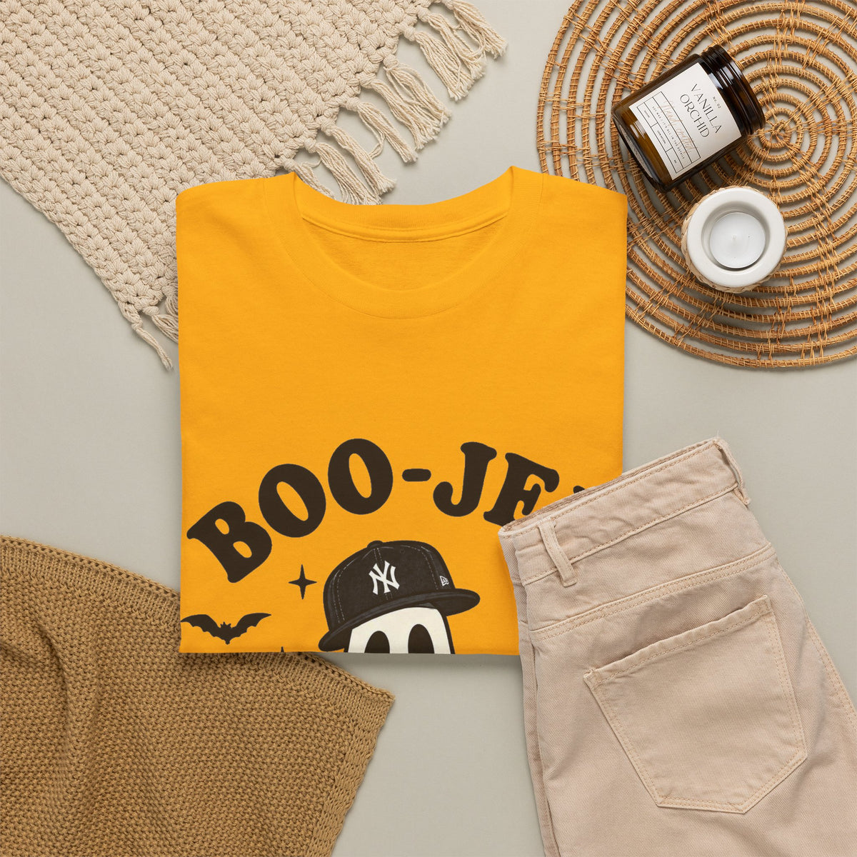 Ghost Trick Halloween Tee — “Boo- Jee” Cute Ghost Candy Bucket T‑Shirt