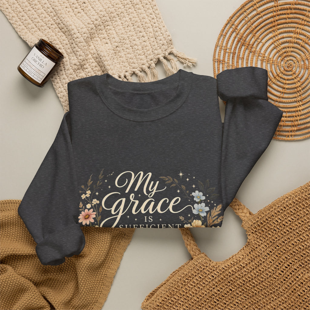 My Grace Is Sufficient For You Floral Crewneck Sweatshirt