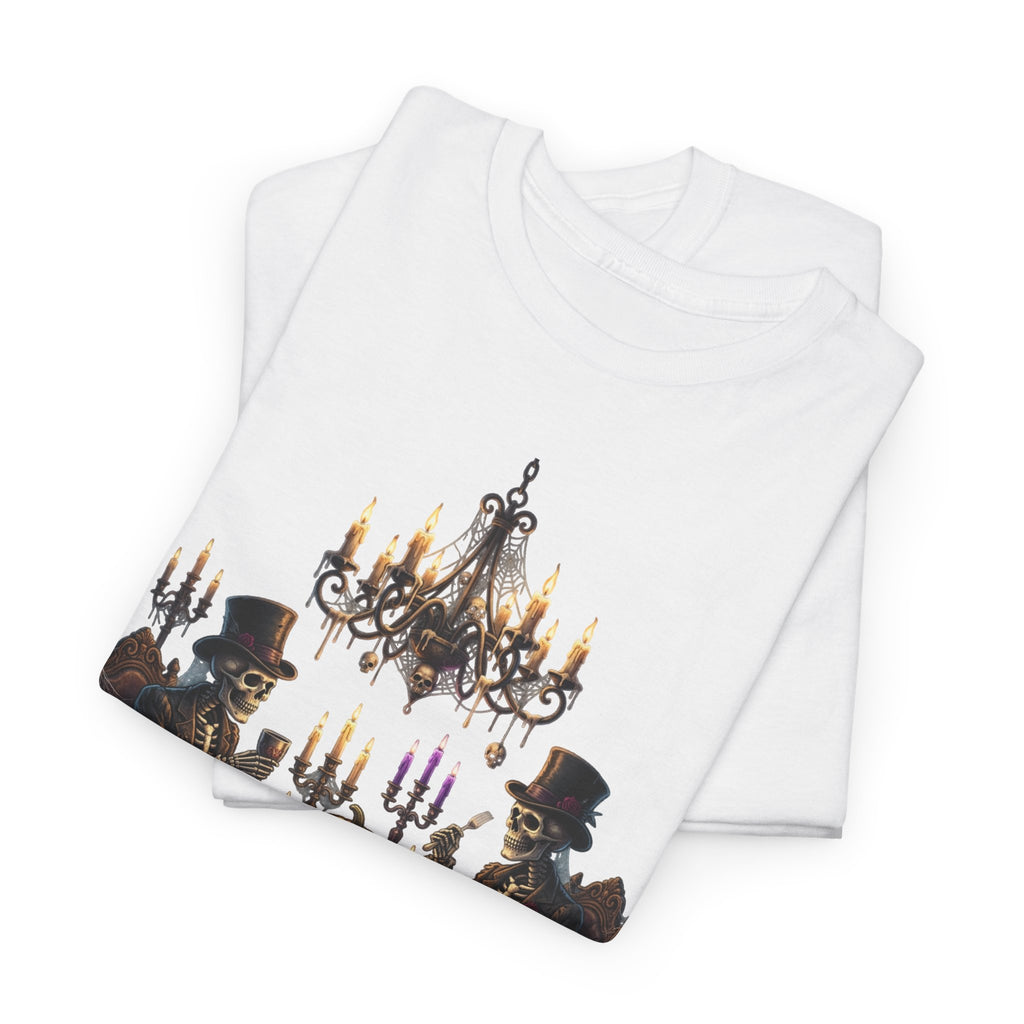 Halloween Gothic Dinner T‑Shirt — Spooky Candlelit Pumpkin Feast Tee