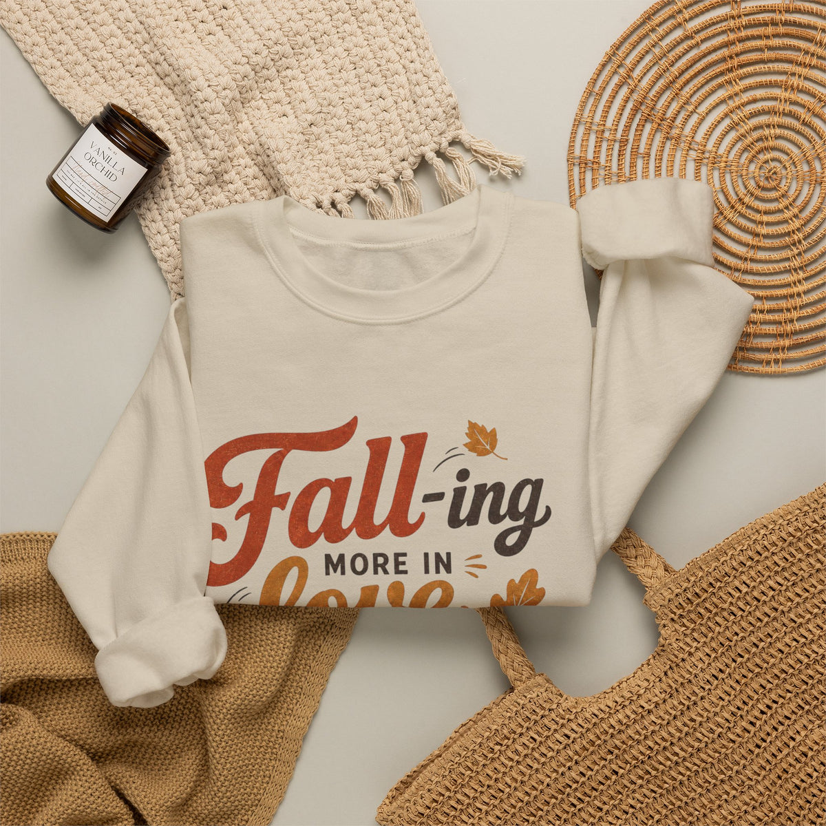 Fall-ing More in Love with Jesus Crewneck Sweatshirt