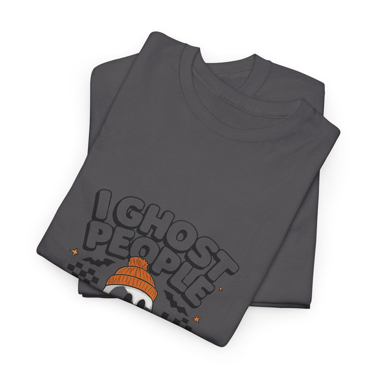 I Ghost People All Year Round T-Shirt — Cute Ghost Graphic Tee for Halloween & Everyday