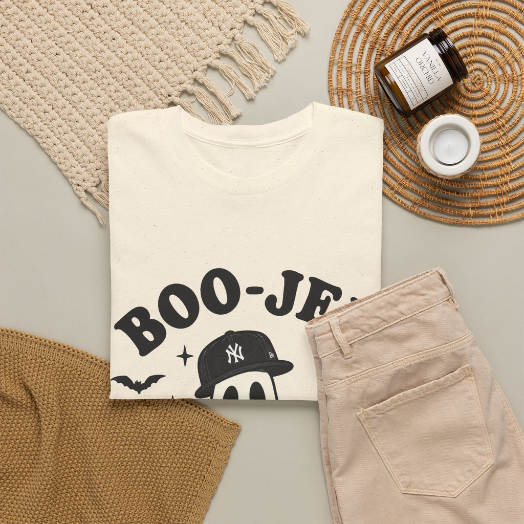 Ghost Trick Halloween Tee — “Boo- Jee” Cute Ghost Candy Bucket T‑Shirt